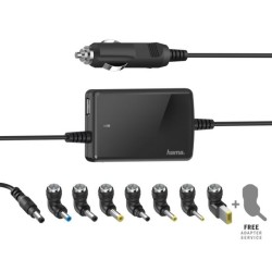HAMA Universal Laptop Charger for Cars, Input: 12–15 V, Output: 15–19 V/70 W, 200008