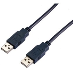 КАБЕЛ USB 2.0 AM/AM BLACK 2M VCOM CU203