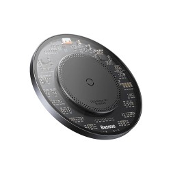 BASEUS Wireless 15W, Qi SIMPLE2 + кабел Type-C - Type-C /черно/