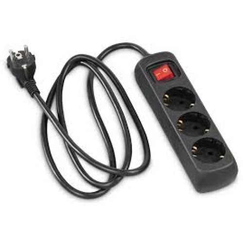 Разклонител Hama 3 гнезда, 1.4м, On/Off бутон, черен Разклонител Hama 3 гнезда, 1.4м, On/Off бутон, черен