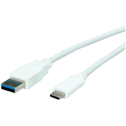 КАБЕЛ USB 3.1 A - type C M/M 1m бял