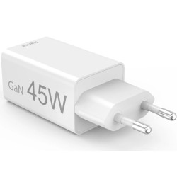 АДАПТЕР HAMA без кабел USB-A 18W, USB-C 45W бял