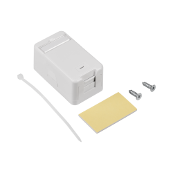 INFRALAN® ET-25109 Outlet – 2-port mounting frame (Tragring) for Keystone modules, RAL9010