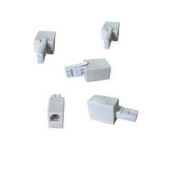 Телефонен преходник BT (мъжки) към RJ11 (женски), Бял Телефонен преходник BT (мъжки) към RJ11 (женски), Бял