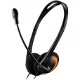 СЛУШАЛКИ CANYON PC headset HS-01 PC Mic Flat 1.8m Black Orange