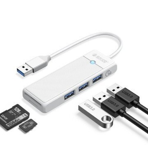 ХЪБ ORICO 3 x USB 3.0, SD,TF white ХЪБ ORICO 3 x USB 3.0, SD,TF white