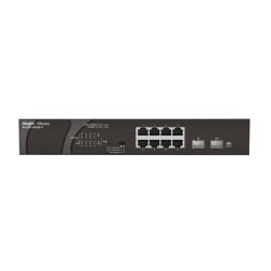 Комутатор Ruijie RG-ES110GDS-P, 8xGbE, 2xGbE SFP, PoE/PoE+,неуправляем, настолен
