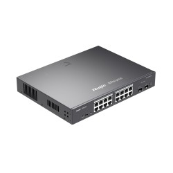 Комутатор Ruijie RG-ES218GC-P, 16xGbE, 2xSFP, PoE+, 240W, до 16 VLAN, 13-инч рак