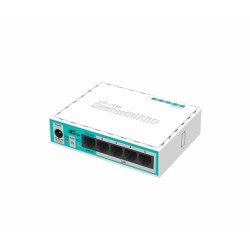 Рутер MikroTik RB750r2, hEX lite, 64MB, 5xFE, RouterOS L4, plastic case, PSU