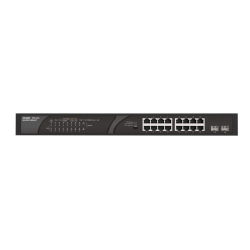 Комутатор Ruijie RG-ES118GS-P, 16x GbE PoE+, 2x SFP, 247W, неуправляем, настолен