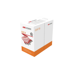 Кабел Hikvision DS-1LN6-UU, 23AWG U/UTP, cat. 6, 4P, PVC, 305m, Solid Copper