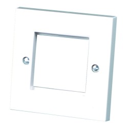 Лицев панел Brand-Rex MMCWDOUNI007, 80x80mm рамка, 50х50mm отвор, бял