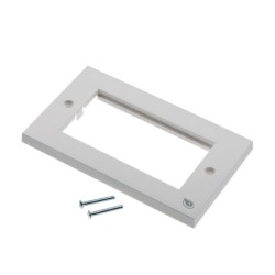 Лицев панел Brand-Rex MMCWDOUNI031, 80x147mm рамка, 2х 50х50mm отвор, бял