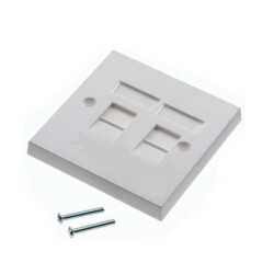 Лицев панел Brand-Rex MMCWDOUNI071, 86x86, за 2x RJ45 вложки, бял