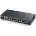 Комутатор ZyXEL GS1100-8HP, 8x GbE порта, 4x PoE+, неуправляем, настолен 