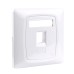 Лицев панел 3M VOL-CHUK-1K, 86x86, за 1x RJ45 вложки, бял 
