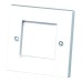 Лицев панел Brand-Rex MMCWDOUNI007, 80x80mm рамка, 50х50mm отвор, бял 